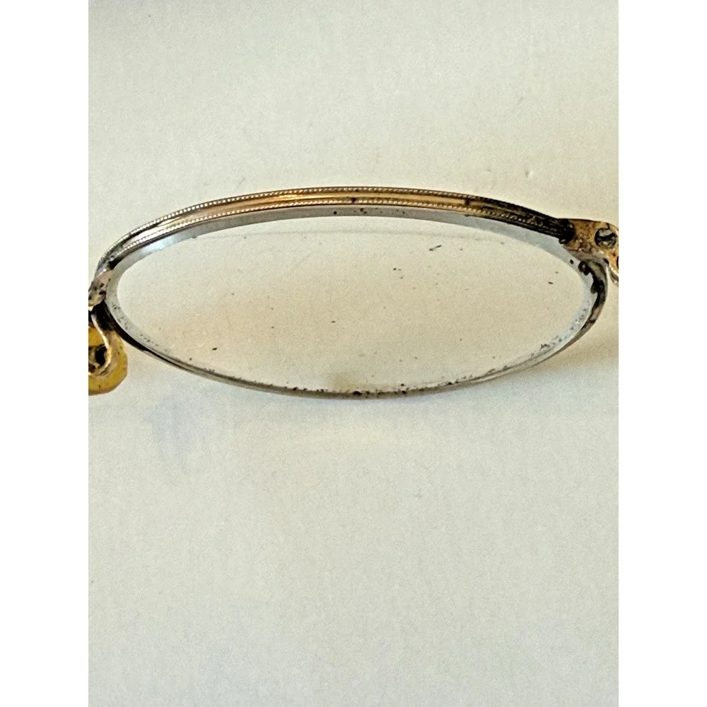 VTG American Optical Ful-Vue 12K GF Wire Rim Eyeglass Frames Cable Temples &Case